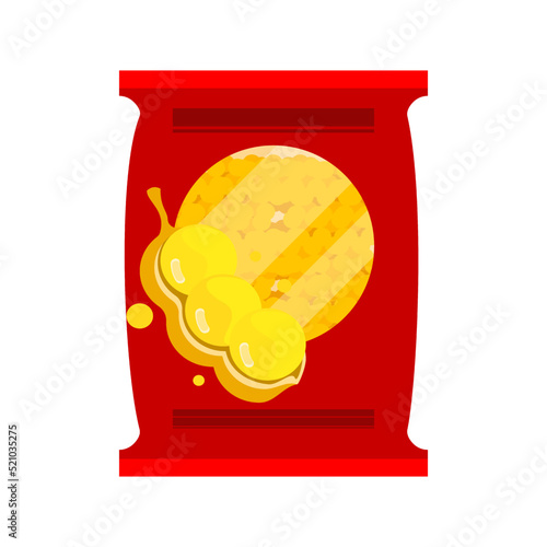 
Illustration of a bag of yellow bean or soybeans.
