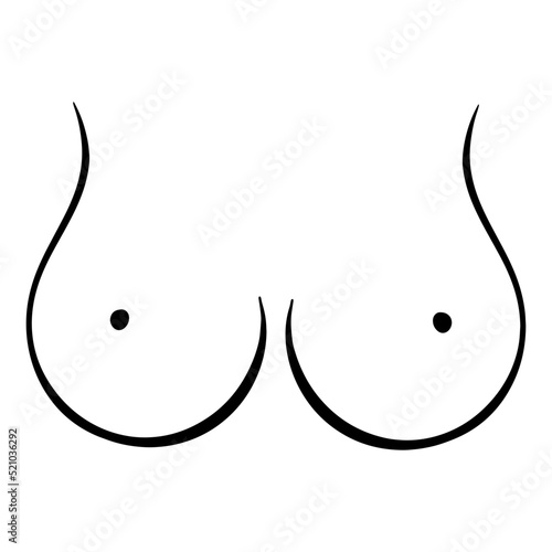 Female breast icon photo