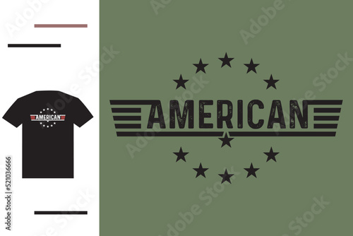 Canvas-taulu American patriot t shirt design