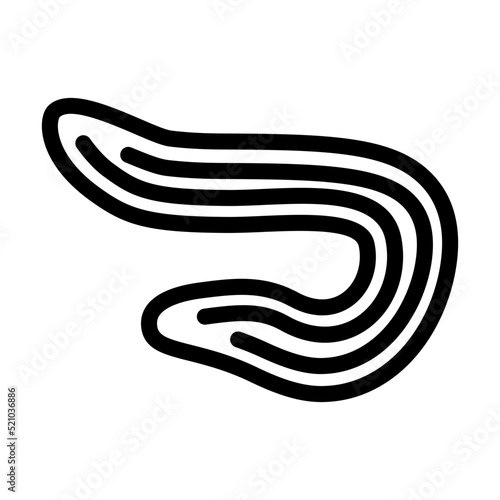 armenian cucumber line icon vector. armenian cucumber sign. isolated contour symbol black illustration