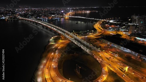 Centro de Florianópolis a noite photo