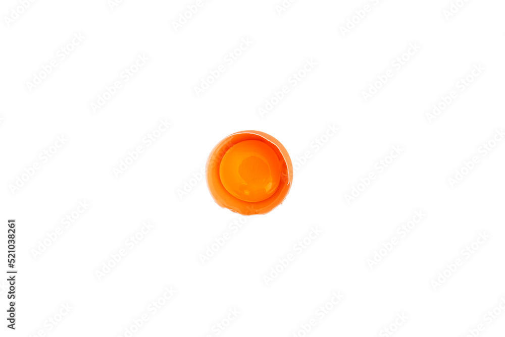 Broken chicken egg on a white background. Fresh chicken egg Broken chicken egg on a white background. Fresh chicken egg