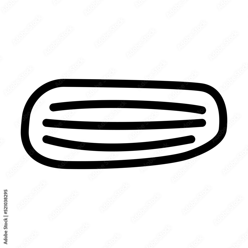cucumber with stripes line icon vector. cucumber with stripes sign. isolated contour symbol black illustration cucumber with stripes line icon vector. cucumber with stripes sign. isolated contour symbol black illustration