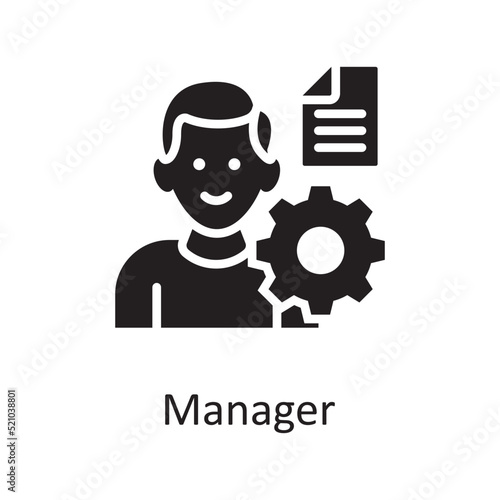 Manager vector solid Icon Design illustration. Miscellaneous Symbol on White background EPS 10 File