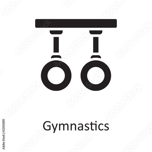 Gymnastics vector solid Icon Design illustration. Miscellaneous Symbol on White background EPS 10 File