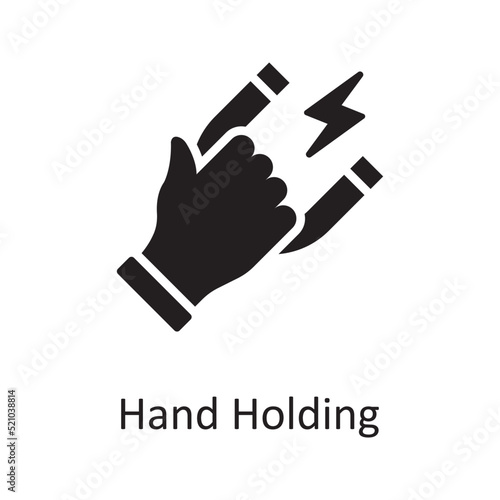 Hand Holding vector solid Icon Design illustration. Miscellaneous Symbol on White background EPS 10 File