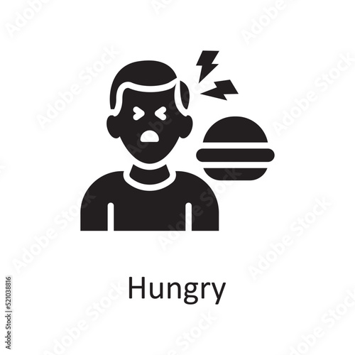 Hungry vector solid Icon Design illustration. Miscellaneous Symbol on White background EPS 10 File