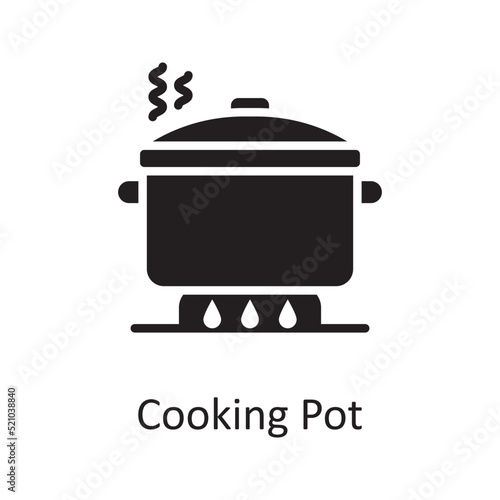 Cooking Pot vector solid Icon Design illustration. Miscellaneous Symbol on White background EPS 10 File