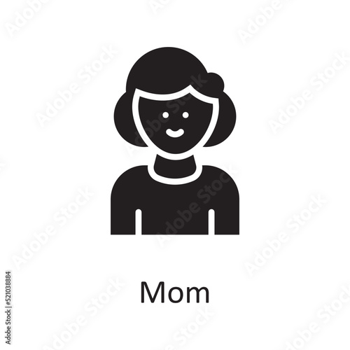 Mom vector solid Icon Design illustration. Miscellaneous Symbol on White background EPS 10 File