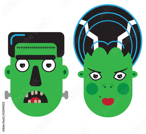 Frankenstein Monster and Bride of Frankenstein