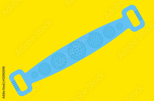 blue silicone washcloth massager for the body with pimples