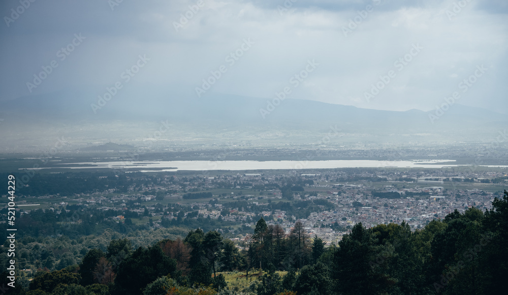Lake landscapes seen from the mountains in Mexico. Lake landscapes seen from the mountains in Mexico.