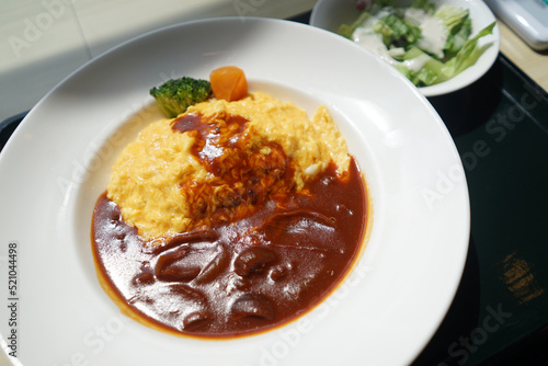 Fototapeta Naklejka Na Ścianę i Meble -  Japan omelette chicken katsu curry rice