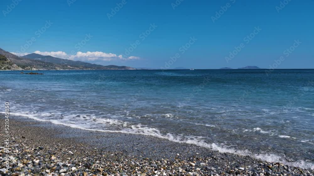 Beach at the south coast of Crete, Greece in UHD resolution Beach at the south coast of Crete, Greece in UHD resolution