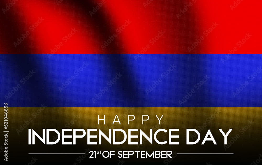 Armenia Independence Day Wallpaper with Waving flag. Holiday and patriotic concept design Armenia Independence Day Wallpaper with Waving flag. Holiday and patriotic concept design