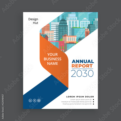 Modern Annual report cover page design templates