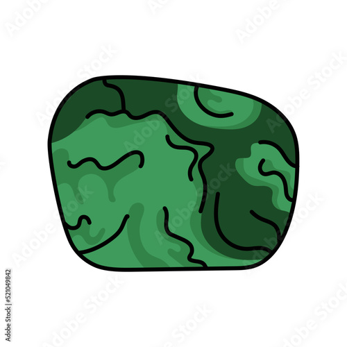 Nephritis color line icon. Precious stones.