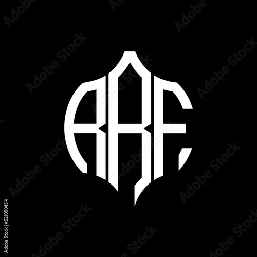 RRF letter logo. RRF best black background vector image. RRF Monogram logo design for entrepreneur and business.
 photo