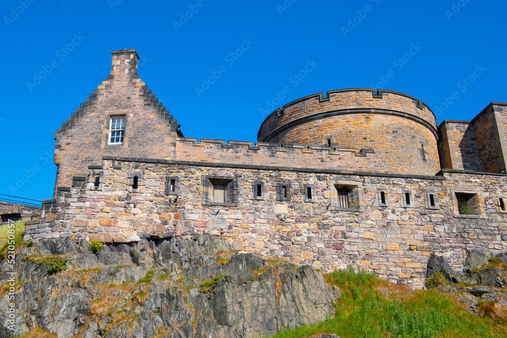 Edinburgh Castle is a historic castle stands on Castle Rock in Old Town Edinburgh, Scotland, UK. Old town Edinburgh is a UNESCO World Heritage Site since 1995. 