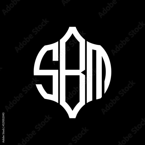 SBM letter logo. SBM best black background vector image. SBM Monogram logo design for entrepreneur and business.
 photo