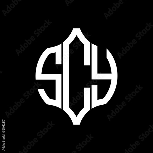 SCY letter logo. SCY best black background vector image. SCY Monogram logo design for entrepreneur and business.
