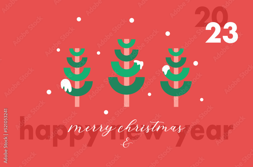 Christmas tree for new year 2023 greeting card, Winter Pine tree vector flat design, festive season poster design, Merry Christmas and happy new year vector, Christmas tree and snow falling vector. Christmas tree for new year 2023 greeting card, Winter Pine tree vector flat design, festive season poster design, Merry Christmas and happy new year vector, Christmas tree and snow falling vector.