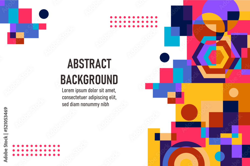 Colorful flat geometric abstract background Colorful flat geometric abstract background