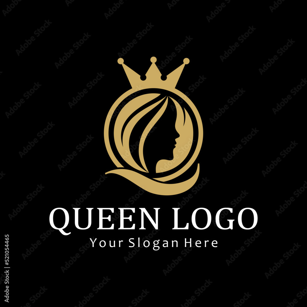 Fototapeta premium beauty queen logo
