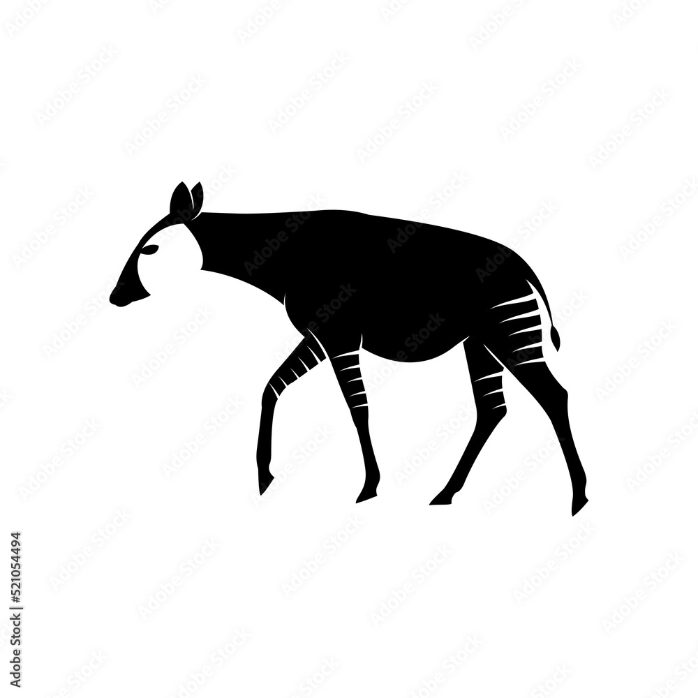 Fotografie silhouette of a okapi