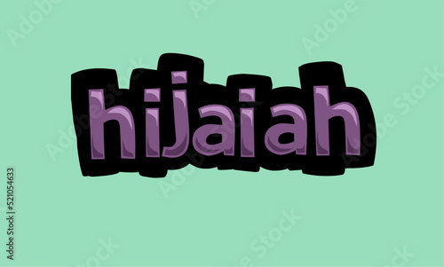 HIJAIAH  background writing vector design photo