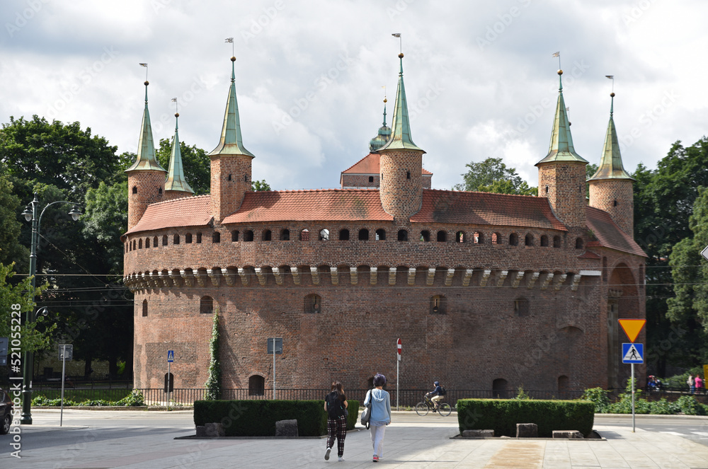 Fototapeta premium Tour Barbacane de Cracovie. Pologne
