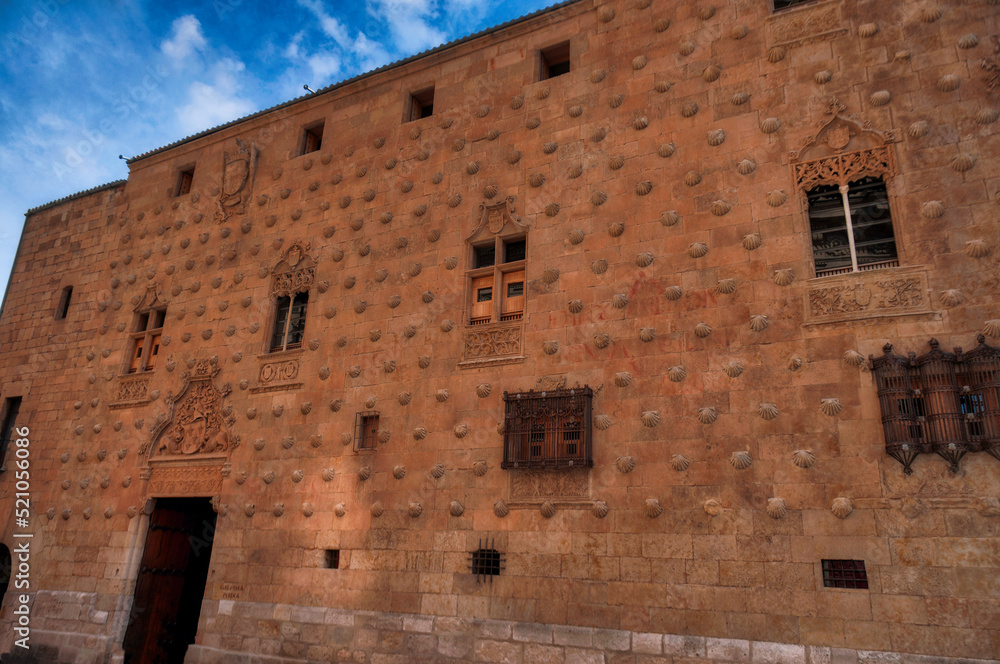 The house of shells in the City of Salamanca, autonomous community of Castilla y Leon. Spain
