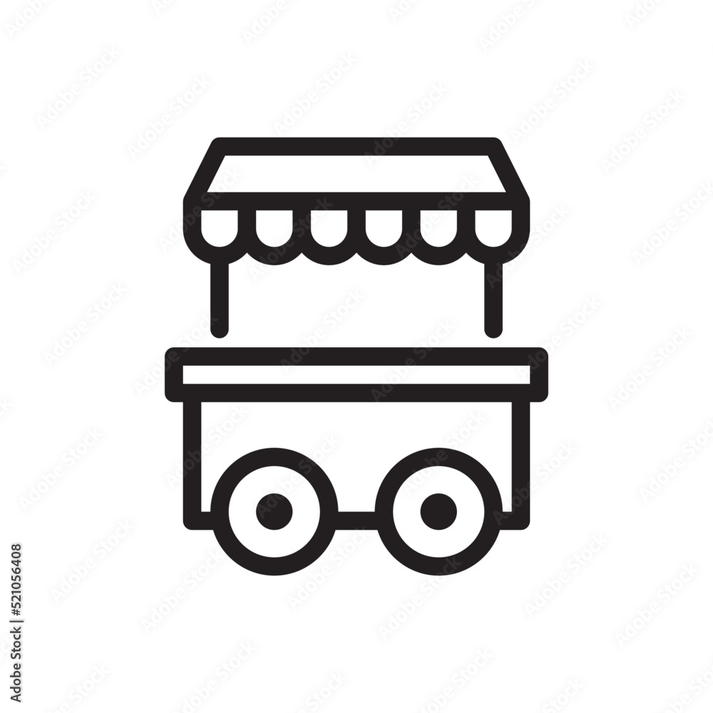 Food Stand Vector Outline Icon. EPS 10 File Park and Nature Symbol Food Stand Vector Outline Icon. EPS 10 File Park and Nature Symbol