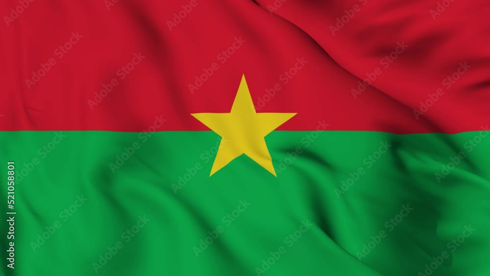 4K Ultra Hd 3840x2160. A beautiful view of Burkina Faso flag video. 3D flag waving seamless loop video animation. 4K Ultra Hd 3840x2160. A beautiful view of Burkina Faso flag video. 3D flag waving seamless loop video animation.