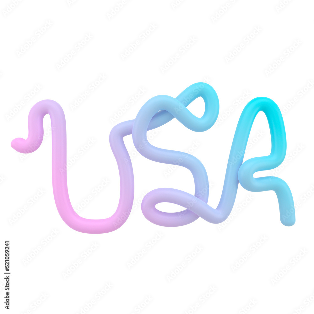 USA, 3d gold inscription on white background isolated. USA, 3d gold inscription on white background isolated.