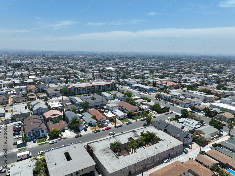 Obraz premium Aerial view of North Park neighborhood in San Diego, California, United States.