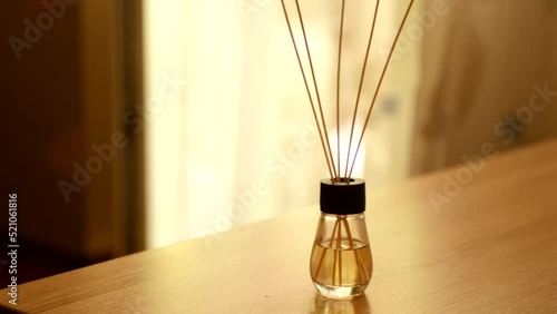 Aroma diffusor. Air freshener at home 4k video