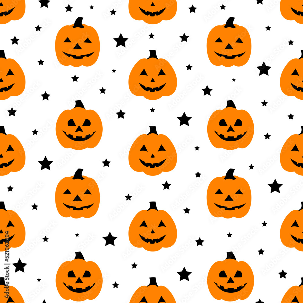 Seamless pattern pumpkin Halloween vector illustration Seamless pattern pumpkin Halloween vector illustration