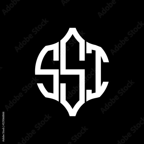 SSI letter logo. SSI best black background vector image. SSI Monogram logo design for entrepreneur and business. photo