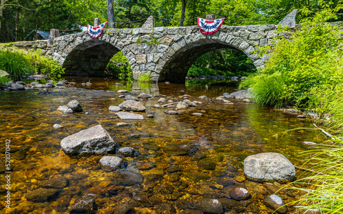 Fototapeta Naklejka Na Ścianę i Meble -  New Hampshire-Hillsboro-Beard Brook-Jone Road Stone Bridge