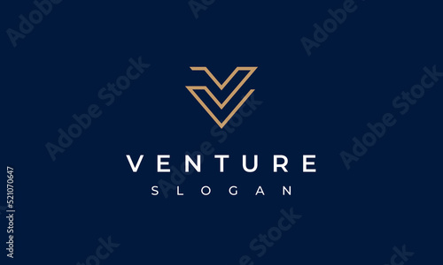 VV Logo - Double V Letter Monogram Initial Design