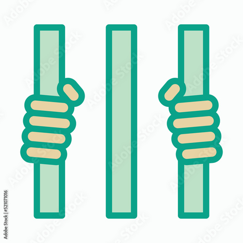 prisoner icon, detainee vector, convict illustration