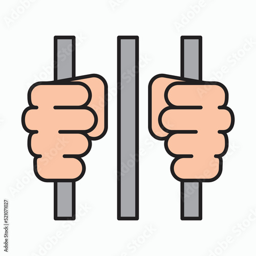 prisoner icon, detainee vector, convict illustration