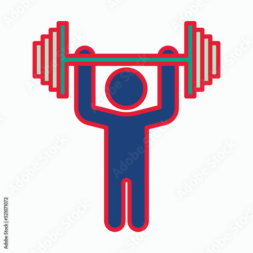 weight lifting icon, weight vector, dumbbell illustration