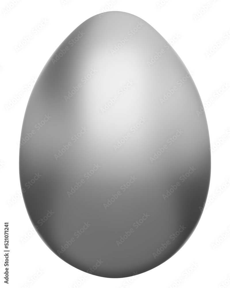 Silver Easter egg icon. 3d rendering. Silver Easter egg icon. 3d rendering.