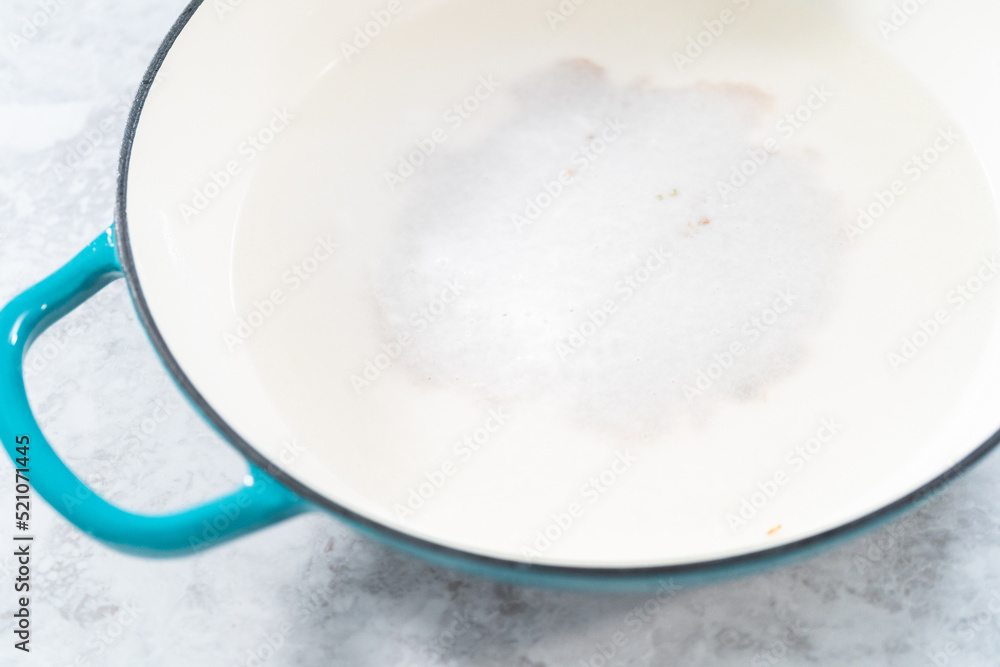Cleaning cast iron blue enameled braiser Cleaning cast iron blue enameled braiser