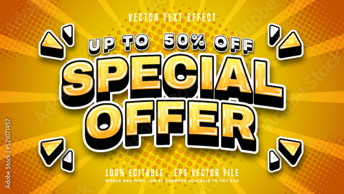Special offer 3d editable text effect font style