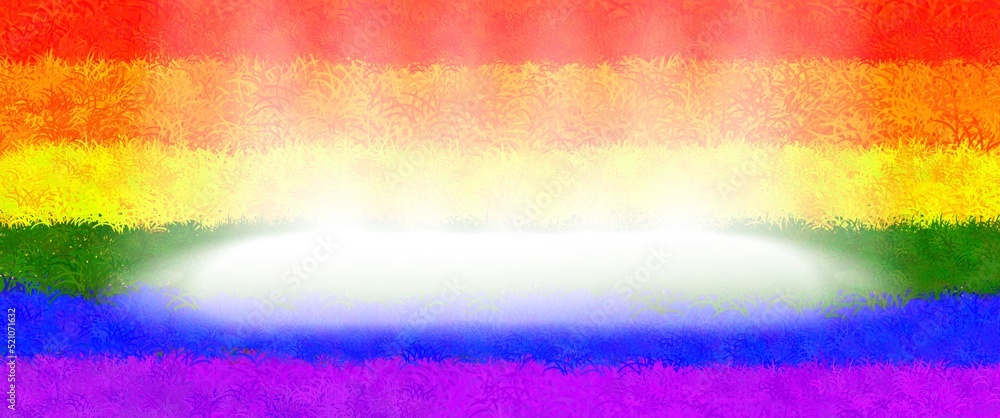 Flag of warm and cold colors of the rainbow or flag that represents gay pride, including lesbian, gay, bisexual and transgender social movements