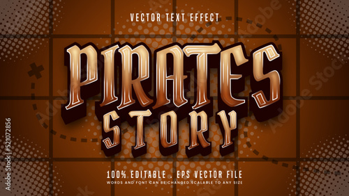Pirates story 3d editable text effect font style