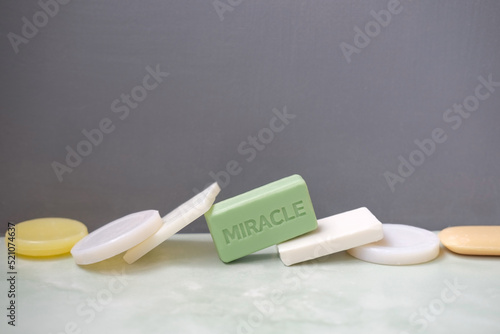 body bar soaps lies like after domino effect against gray wall